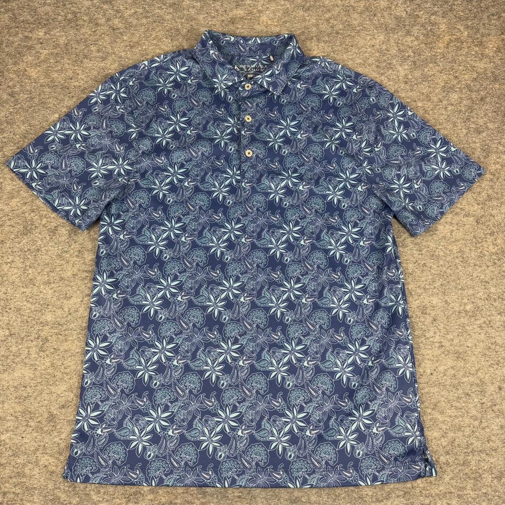 Bermuda Sands Performance Golf Polo Shirt Floral Mens Small S
